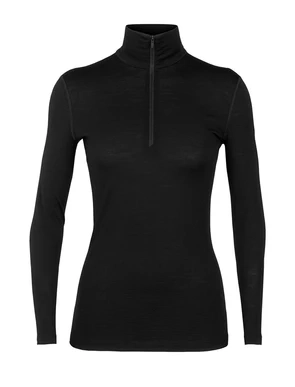 T-shirt Femme 200 Oasis Half Zip Black - Tee Shirt Ml | Icebreaker