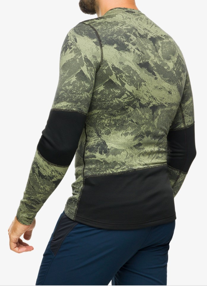 Whistler Eco Bl Top Crew Neck L/s Olivine Black - Tee Shirt Ml | Odlo