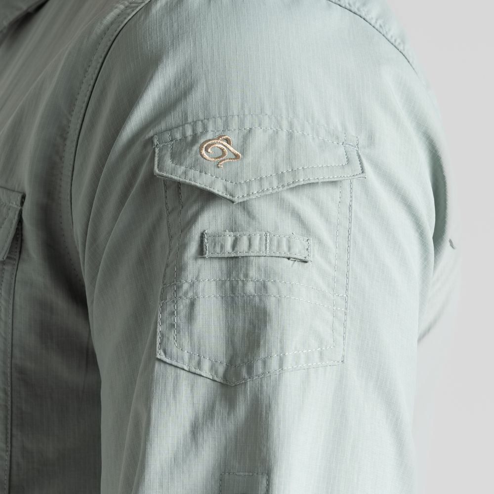Chemise Nosilife Adventure Long Sleeved III Lichen Green | Craghoppers