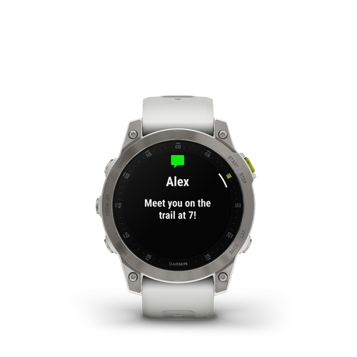 Epix Sapphire Titane Silver - Bracelet Blanc - Gps Running | Garmin