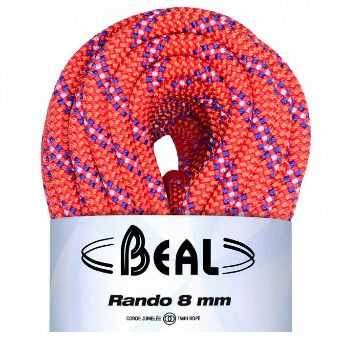 Rando 8mm X 20m Orange - Corde | Beal