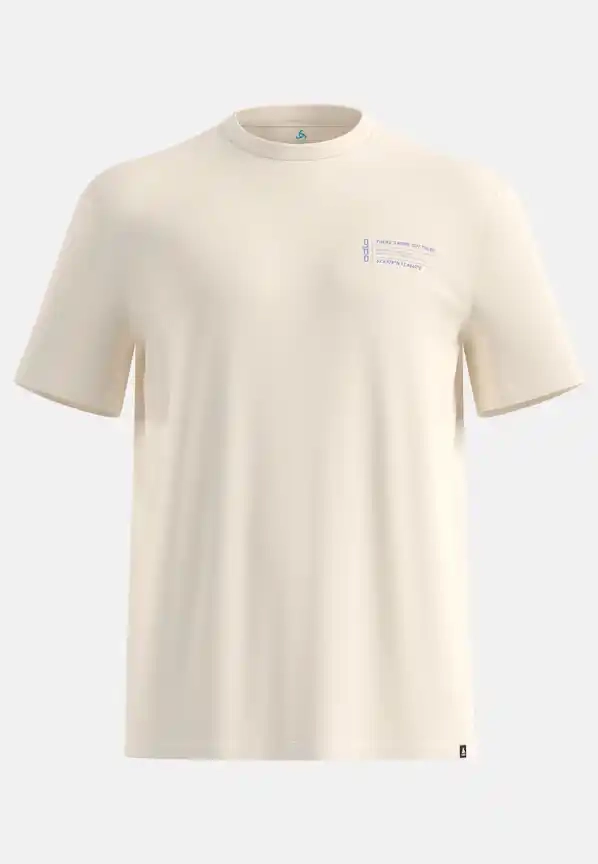 T-Shirt Cotton Blend Unlimited Gardenia - Tee Shirt Mc | Odlo