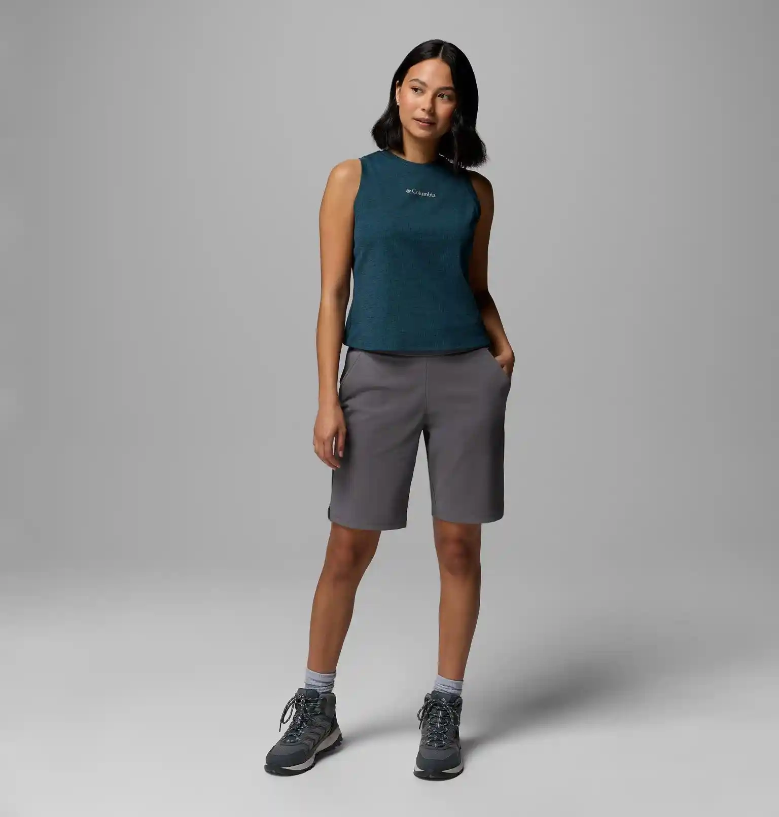 Débardeur Femme Columbia Move High Neck Everblue Heather - Debardeur | Columbia