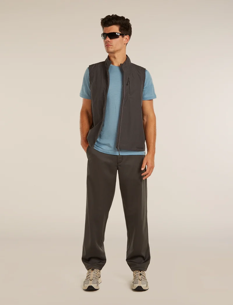 M Mer 150 Tech Lite Ss T-shirt Peaceful Pass Flint Blue - Tee Shirt Mc