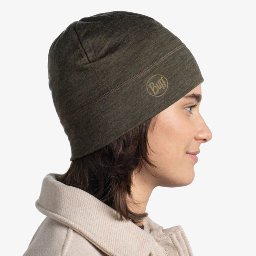Bonnet Merino Lightweight Solid Bark - Bonnet | Buff