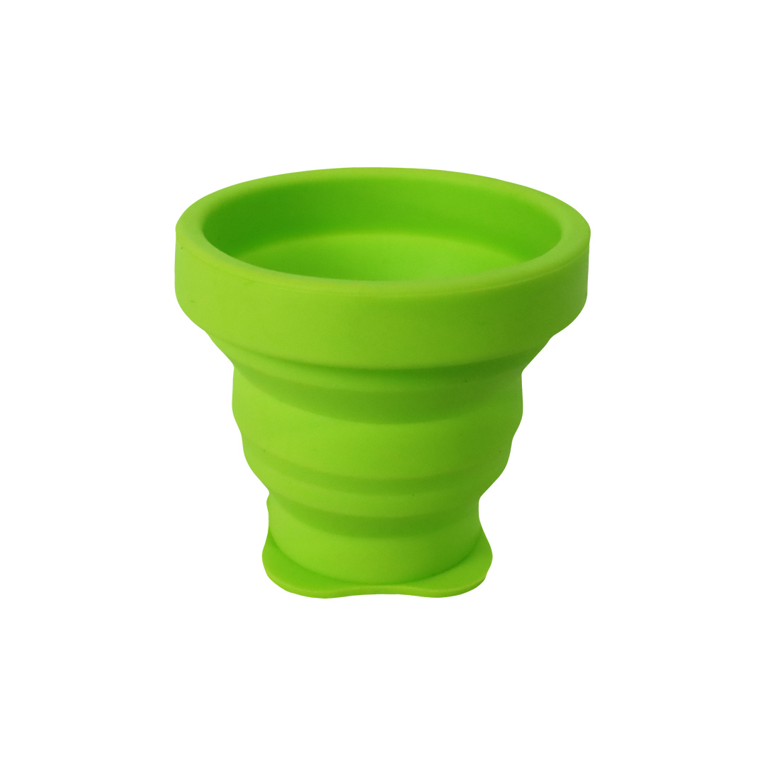 Gobelet Pliant 75 Ml Vert Lime - Assiette - Verre | Azimut Outdoor