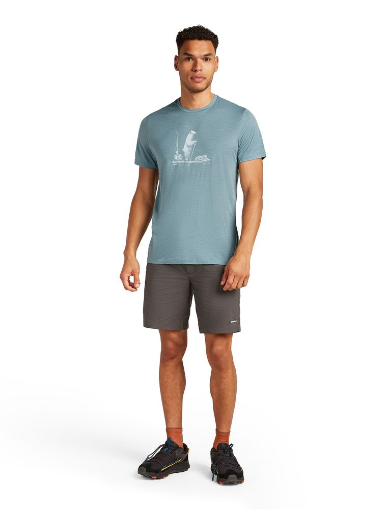 T-shirt Merino 150 Tech Lite Pol Paddle Blue Ash | Icebreaker