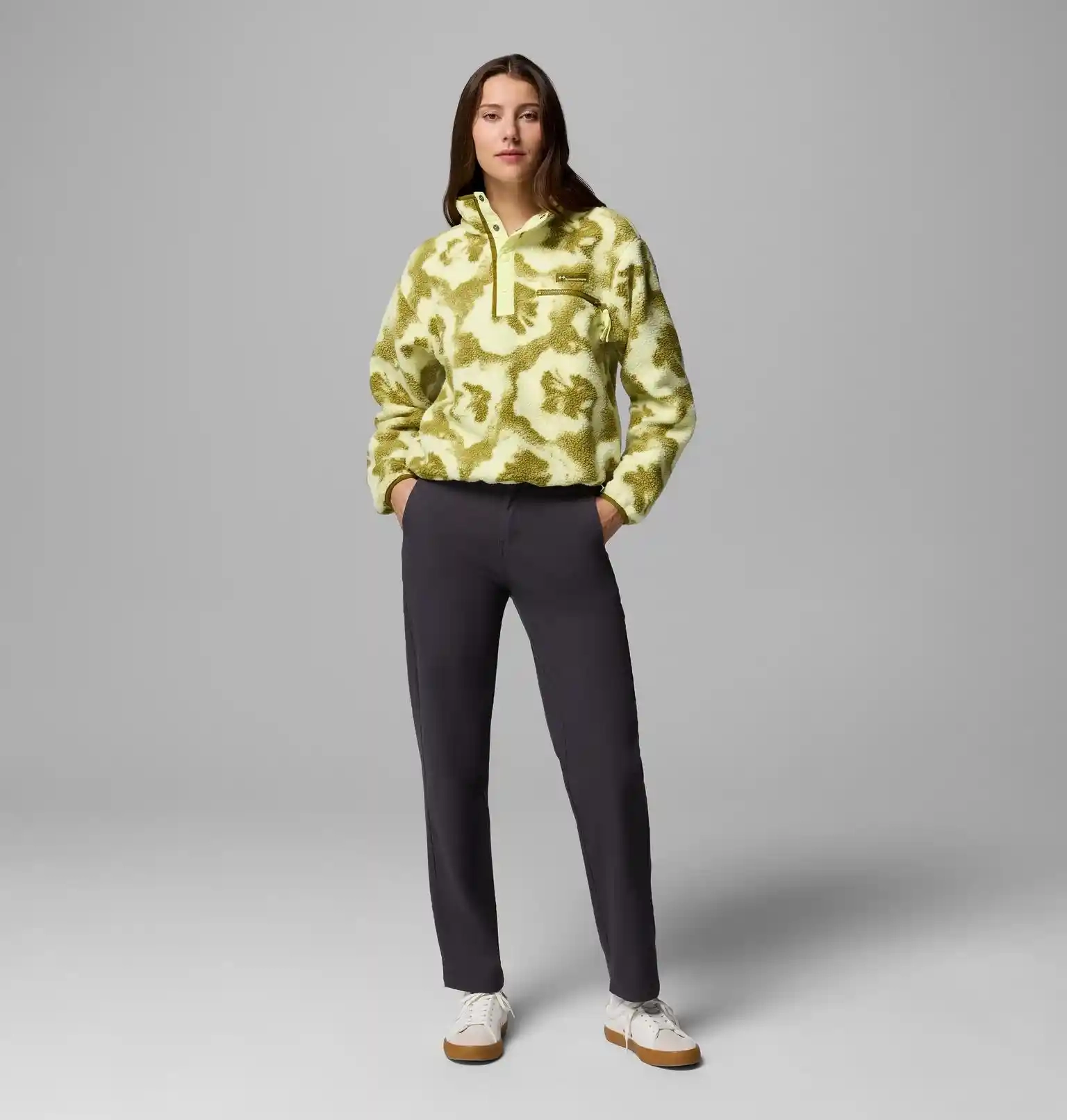 Polaire Femme Helvetia II Printed Cropped Citron Haze Sprayflower - Polaire | Columbia