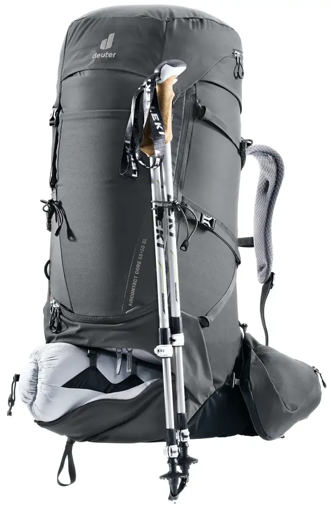 Aircontact Core 55+10 Sl Graphite Black - Sac A Dos | Deuter