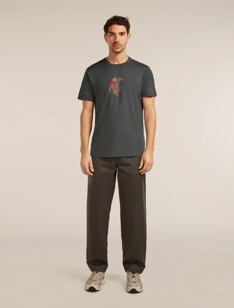 M Mer 150 Tech Lite Ss T-shirt Bear Catch Obsidian - Tee Shirt Mc