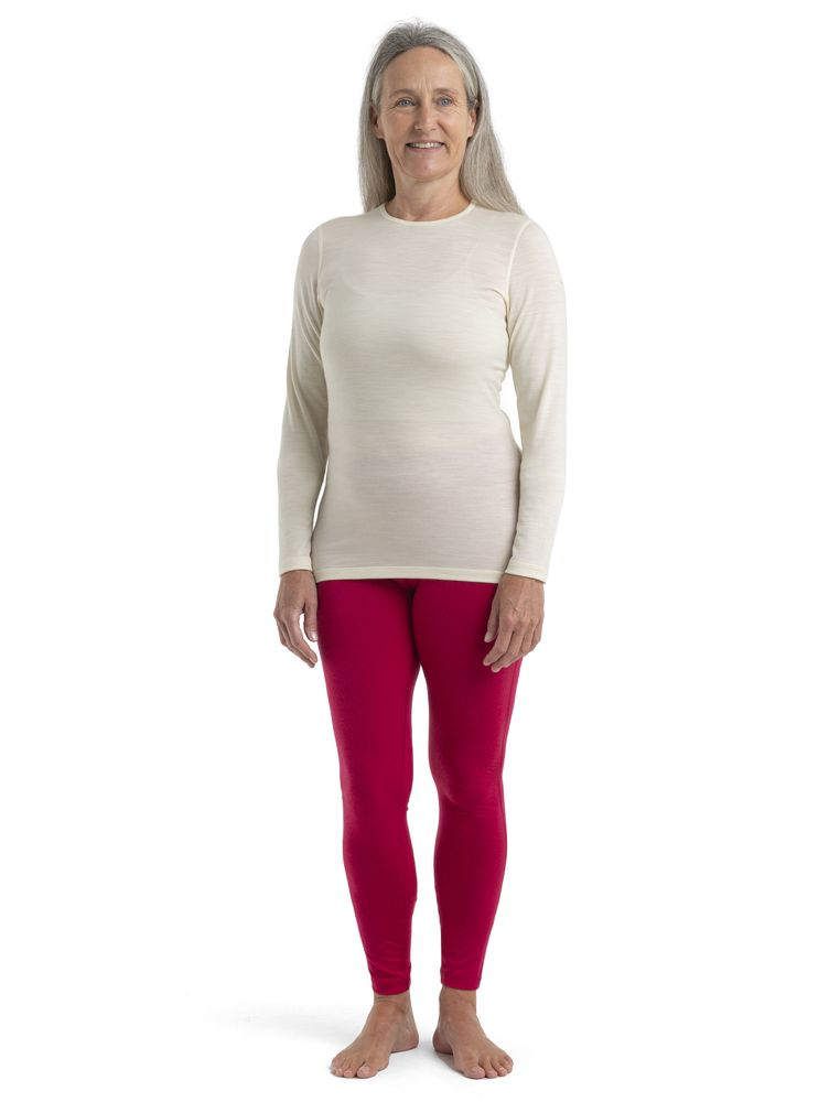 T-shirt Femme 200 Oasis Ls Crewe Undyed - Tee Shirt Ml | Icebreaker