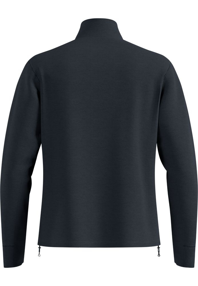 Polaire Grid Fleece 1/2 Zip Black Melange