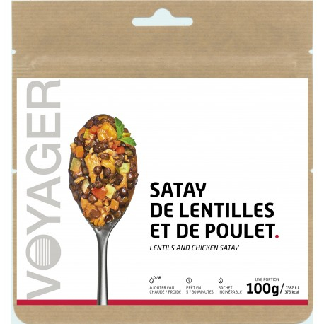 Satay De Lentilles Et De Poulet - Repas Lyophilise | Voyager