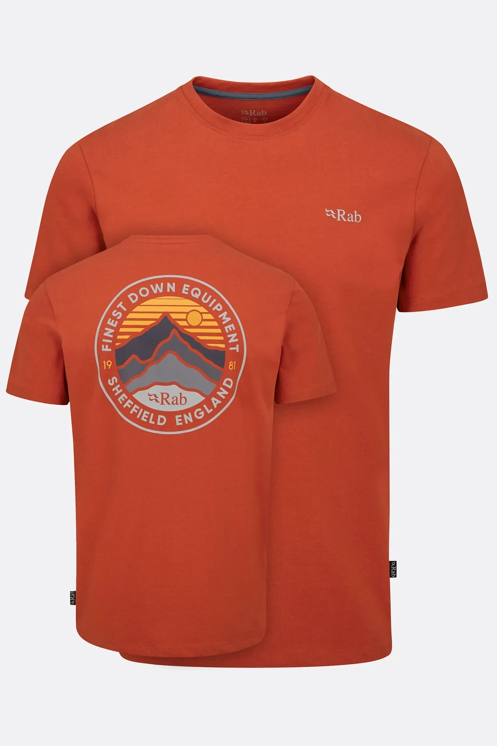 T-shirt Basecamp 3 Peaks Red Clay - Tee Shirt Mc | Rab