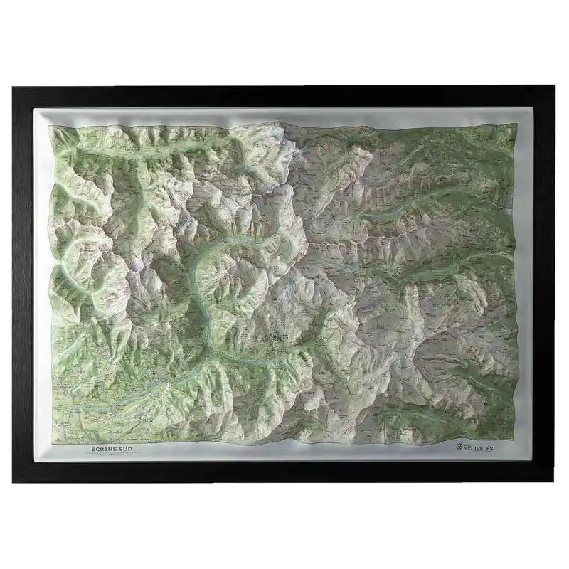 Carte En Relief Ecrins Sud - Equipement Outdoor | Deniveles Editions