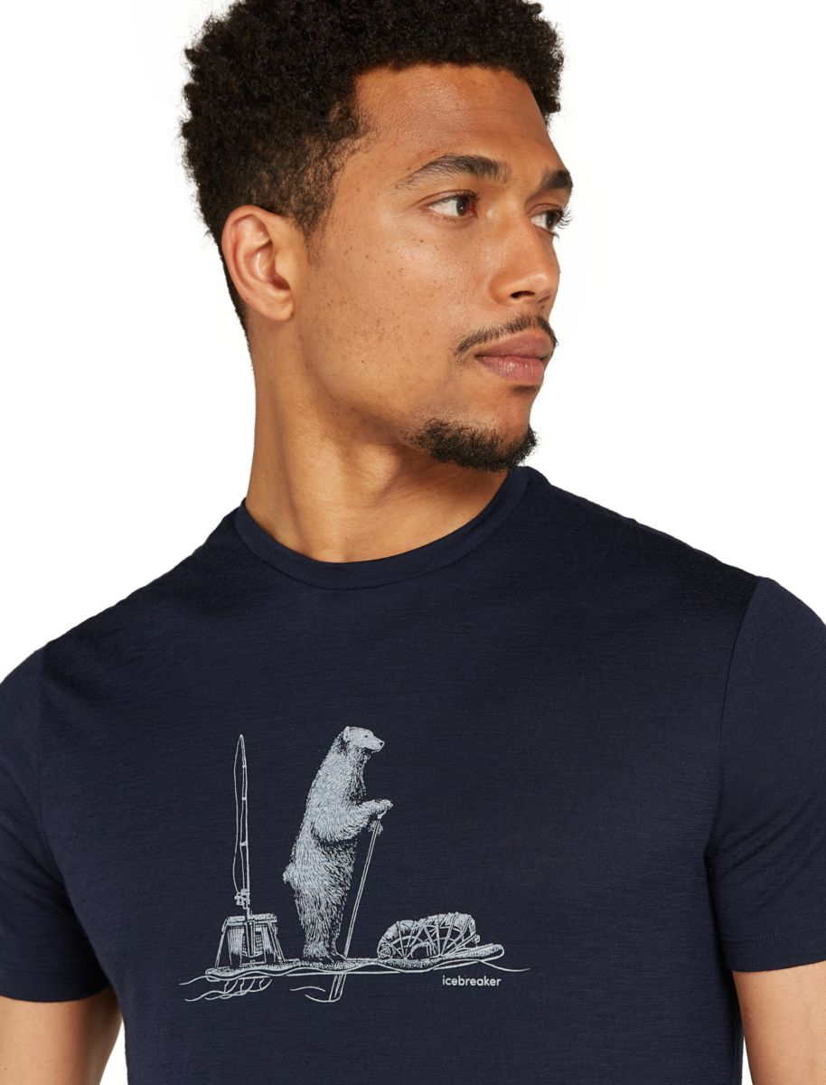 T-shirt Merino 150 Tech Lite Pol Paddle Midnight Navy | Icebreaker