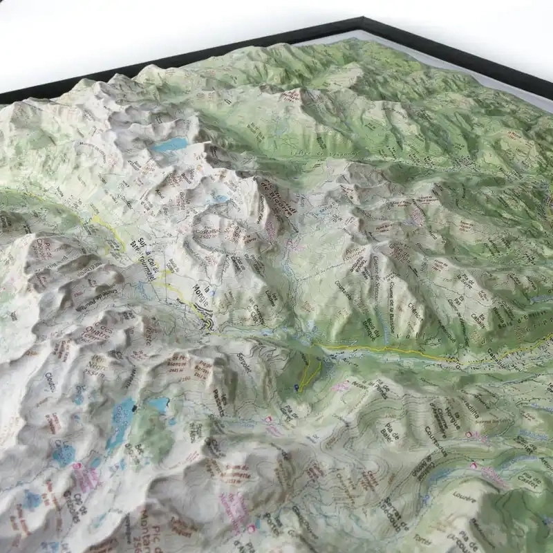 Carte En Relief Pic Du Midi Bigorre | Deniveles Editions