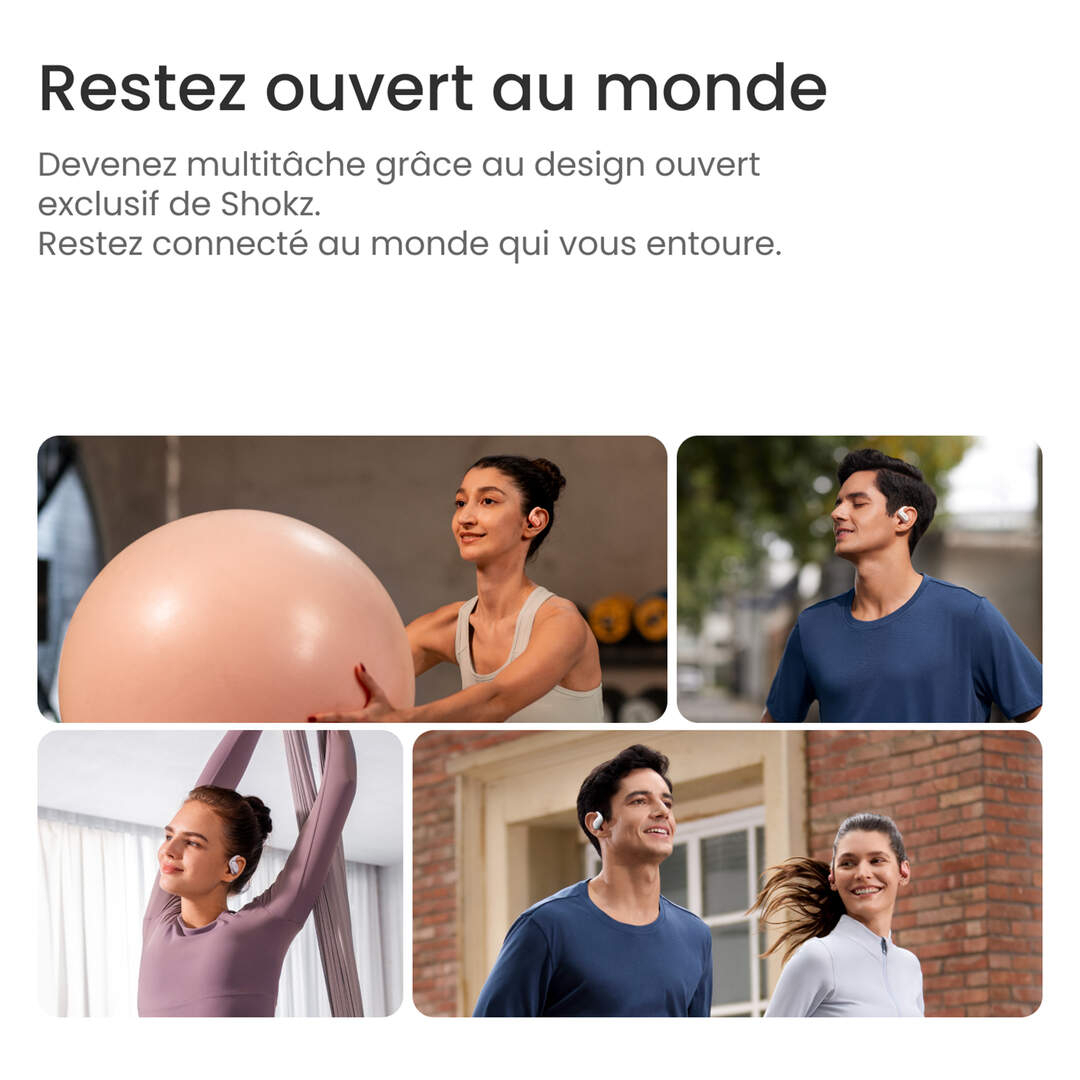 Openfit Air Noir - Casques Audio | Shokz