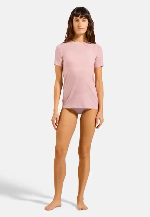T-Shirt Femme Merino 160 Hyper Pink - Tee Shirt Mc | Odlo