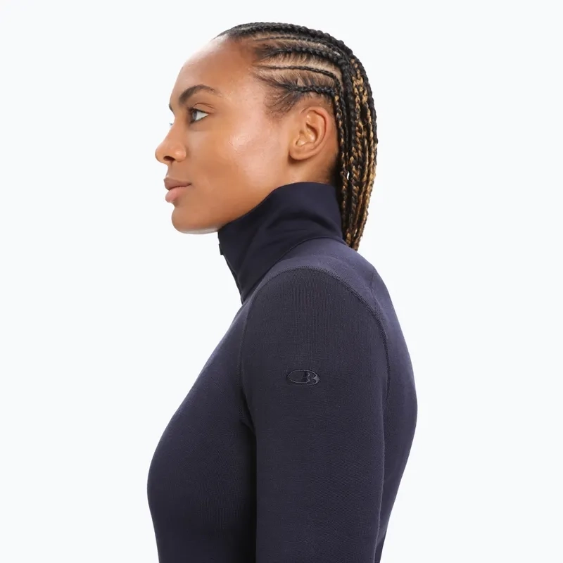 T-shirt 260 Tech Ls Half Zip Femme Midnight Navy | Icebreaker