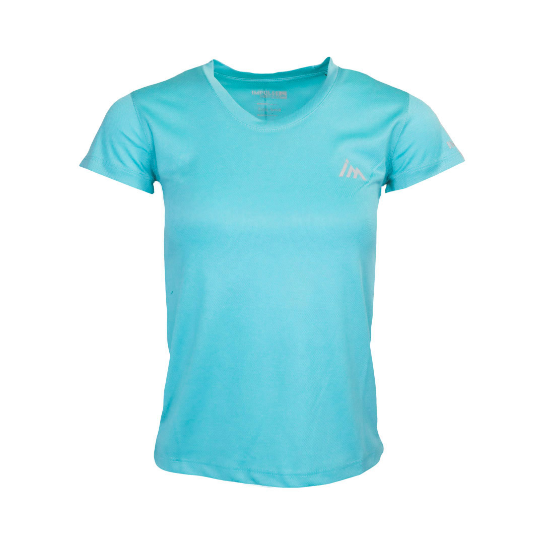 Vetement Running T-shirt Femme Trail+ Turquoise | Impulse Outdoor