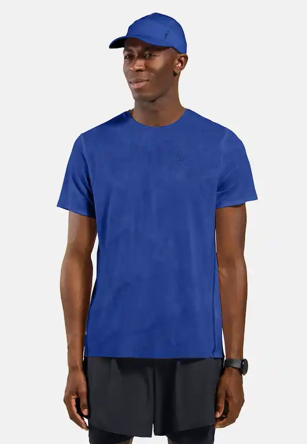 T-shirt Cubic Light Dazzling Blue - Tee Shirt Mc | Odlo