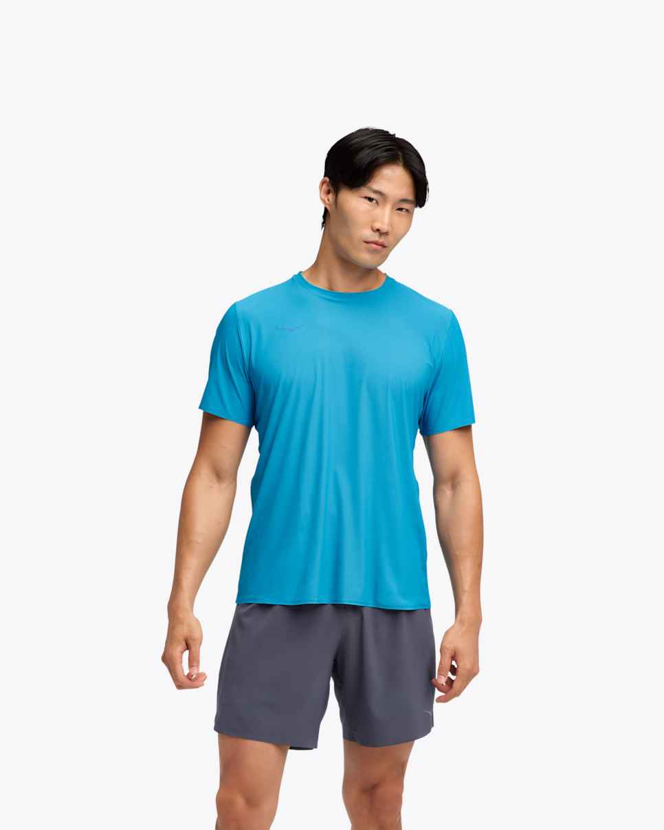 T-shirt Airolite 2.0 Blue - Tee Shirt Mc | Hoka