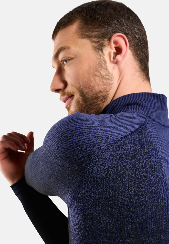 T-shirt 1/2 Zip Performance Warm Blackcomb Skipper Blue