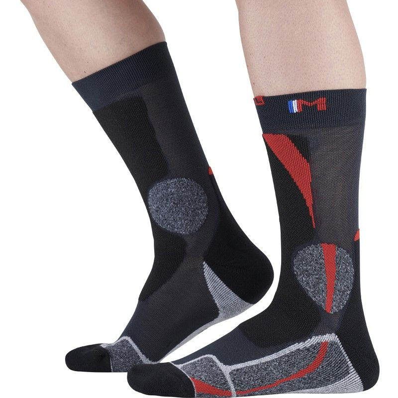 Chaussette Trek Expert Rouge Noir - Chaussettes | Monnet
