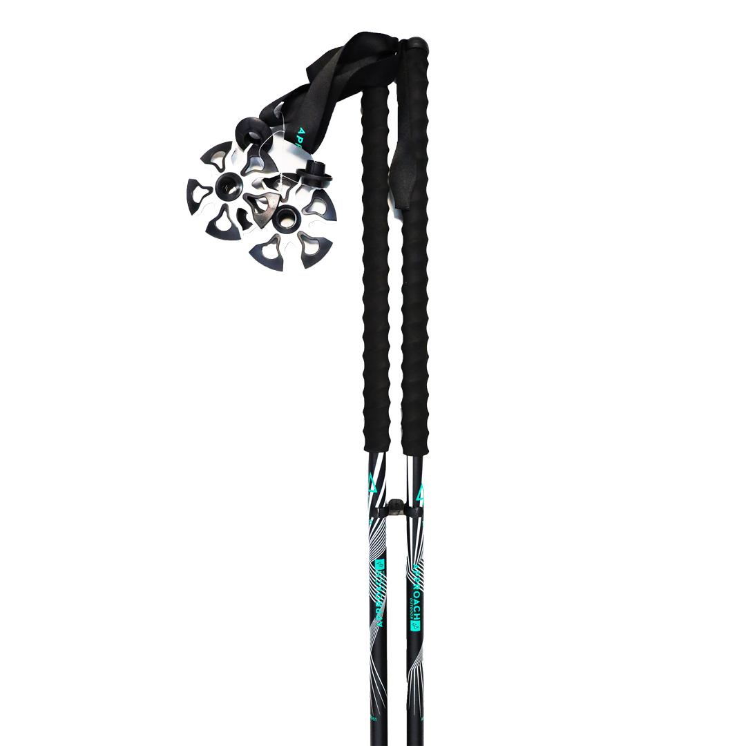 Bâtons Long Ride 2 Noir-Vert (paire) - Batons | Approach Outdoor