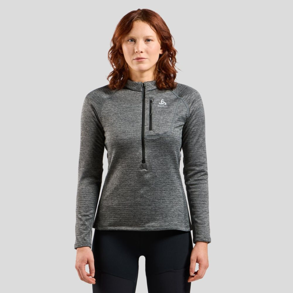 Polaire Femme Tencia 1/2 Zip Dark Grey Melange - Polaire | Odlo