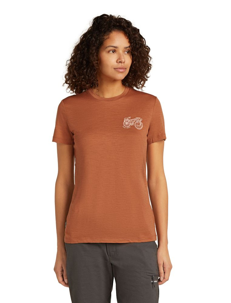 T-shirt Femme Merino 150 Tech Lite Adventure Ride Dusty Clay - Tee Shirt Mc