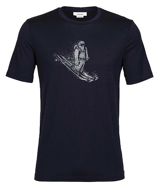 T-shirt Tech Lite II Skiing Yeti Midnight Navy | Icebreaker