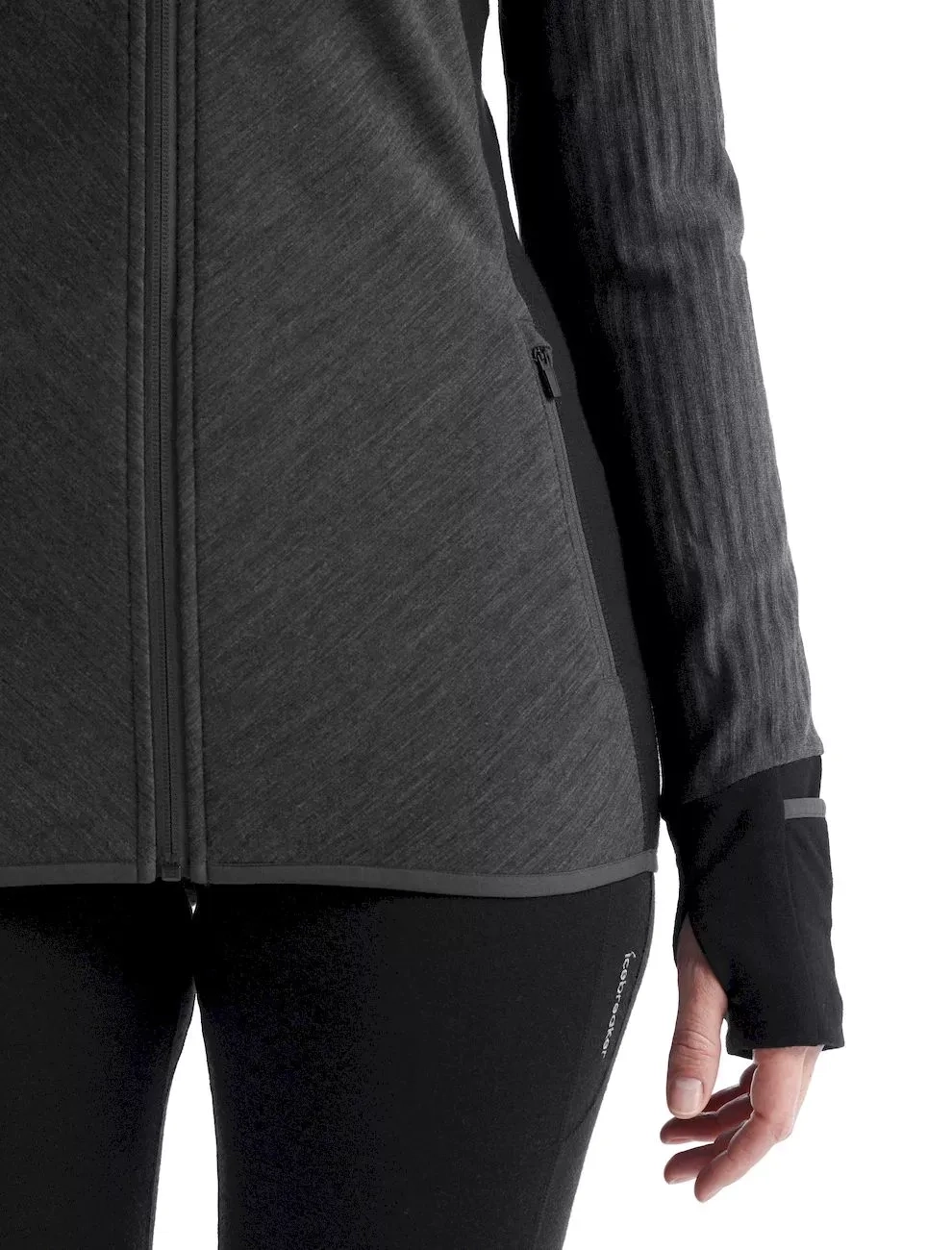 Descender Femme Jet Heather Black - Veste | Icebreaker