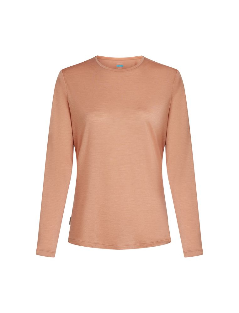 T-shirt Femme Long Merino 125 Cool-lite Sphere Iii Desert Sand - Tee Shirt Ml