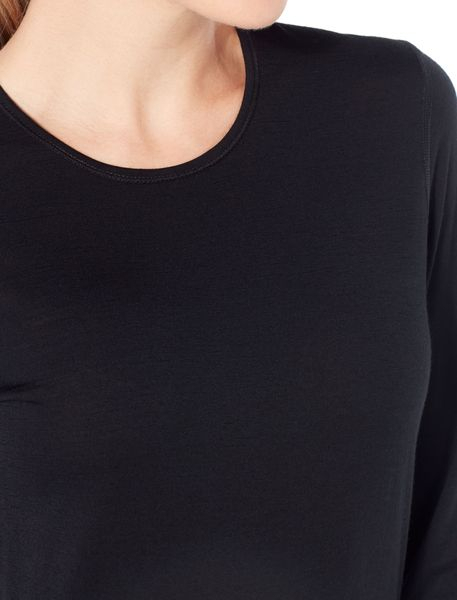 W 200 Oasis Ls Crewe Black - Tee Shirt Ml | Icebreaker