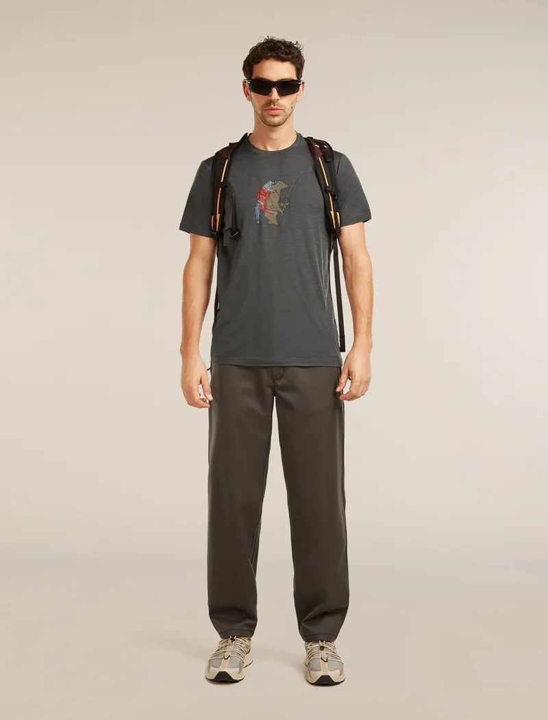 M Mer 150 Tech Lite Ss T-shirt Bear Catch Obsidian - Tee Shirt Mc