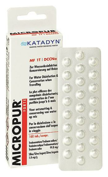 Forte 100 Comprimes Micropur - Pastilles Eau | Katadyn