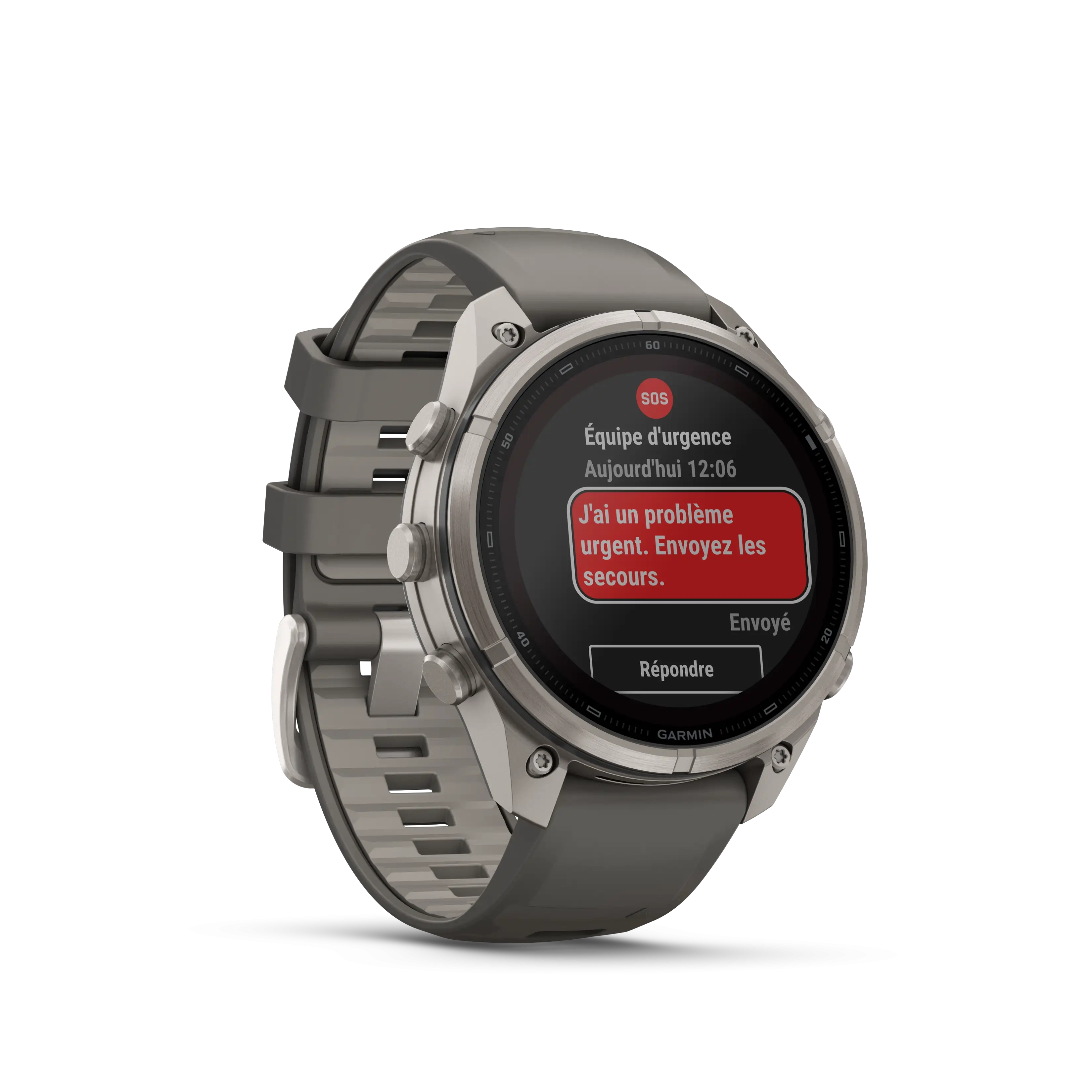 Fenix 9 Pro 47mm Solar Inreach Titane Pebble Silver Grey Band - Gps | Garmin