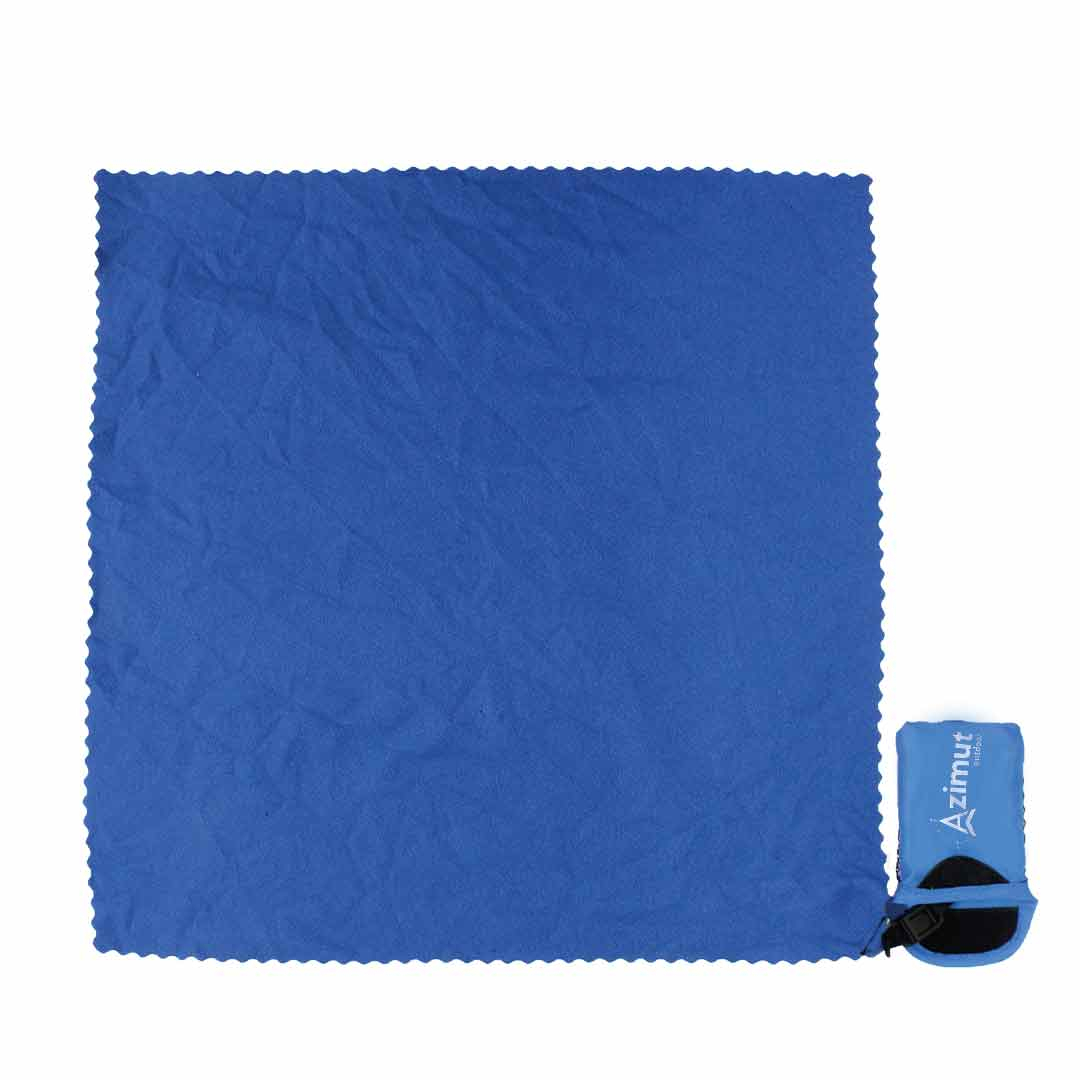 Serviette Ultra Compacte 40x40 Bleu - Serviette | Azimut Outdoor