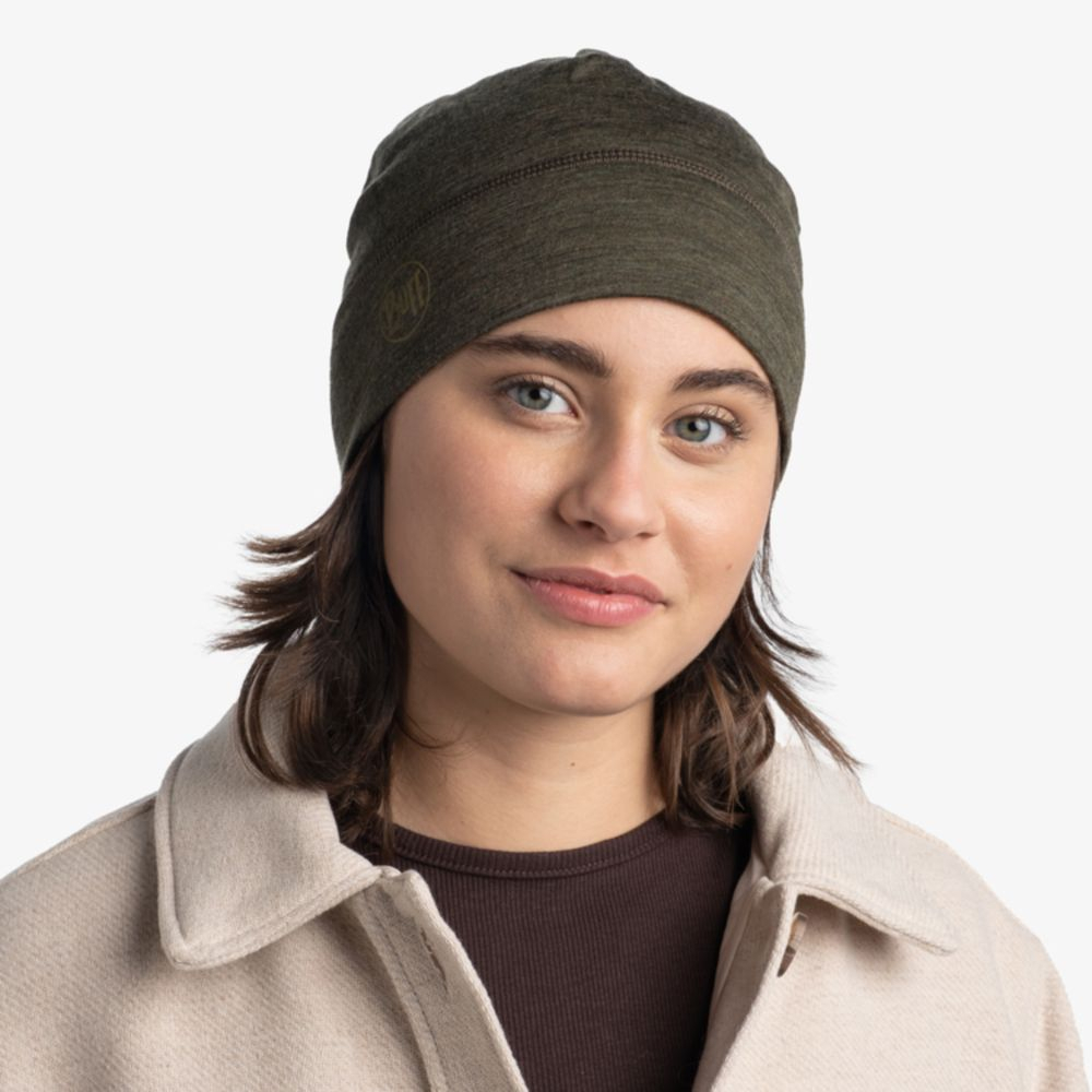Bonnet Merino Lightweight Solid Bark - Bonnet | Buff