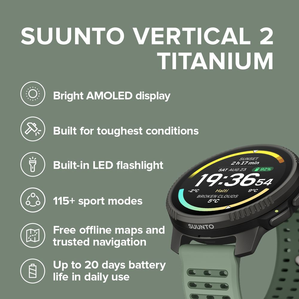 Suunto Vertical 2 Titanium Sage