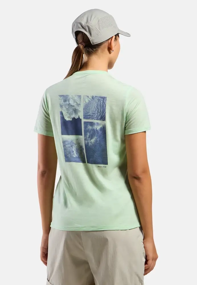 T-shirt Femme X Pow Merino Tencel Ambrosia - Tee Shirt Mc | Odlo