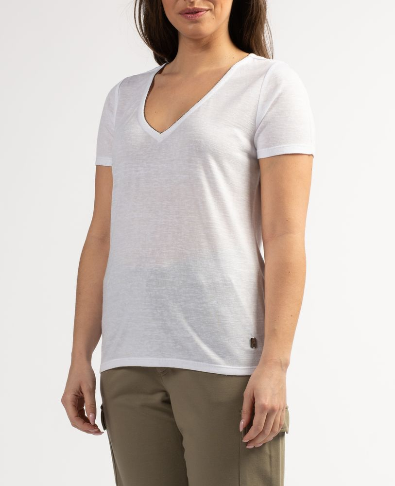 T-shirt Femme Perel Ecru - Tee Shirt Mc | Sun Valley