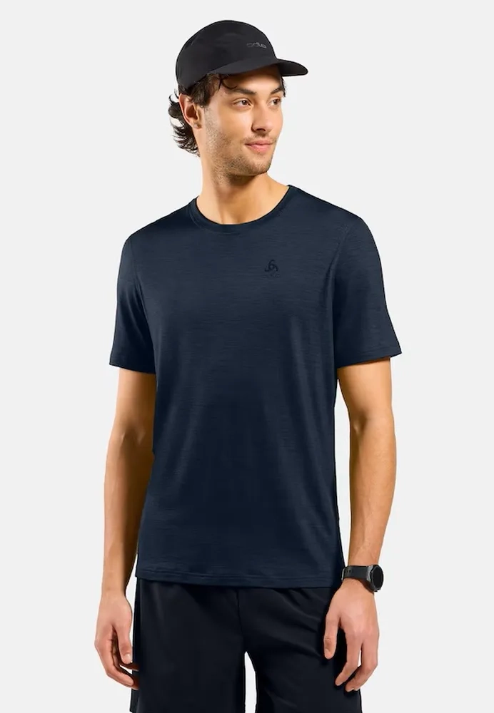 T-Shirt Merino 160 Crew Dark Sapphire - Tee Shirt Mc | Odlo