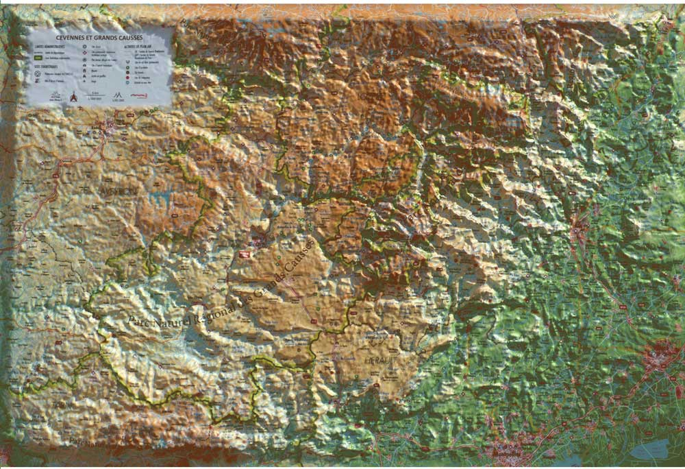 Cevennes Grands Causses - Cartes | 3dmap