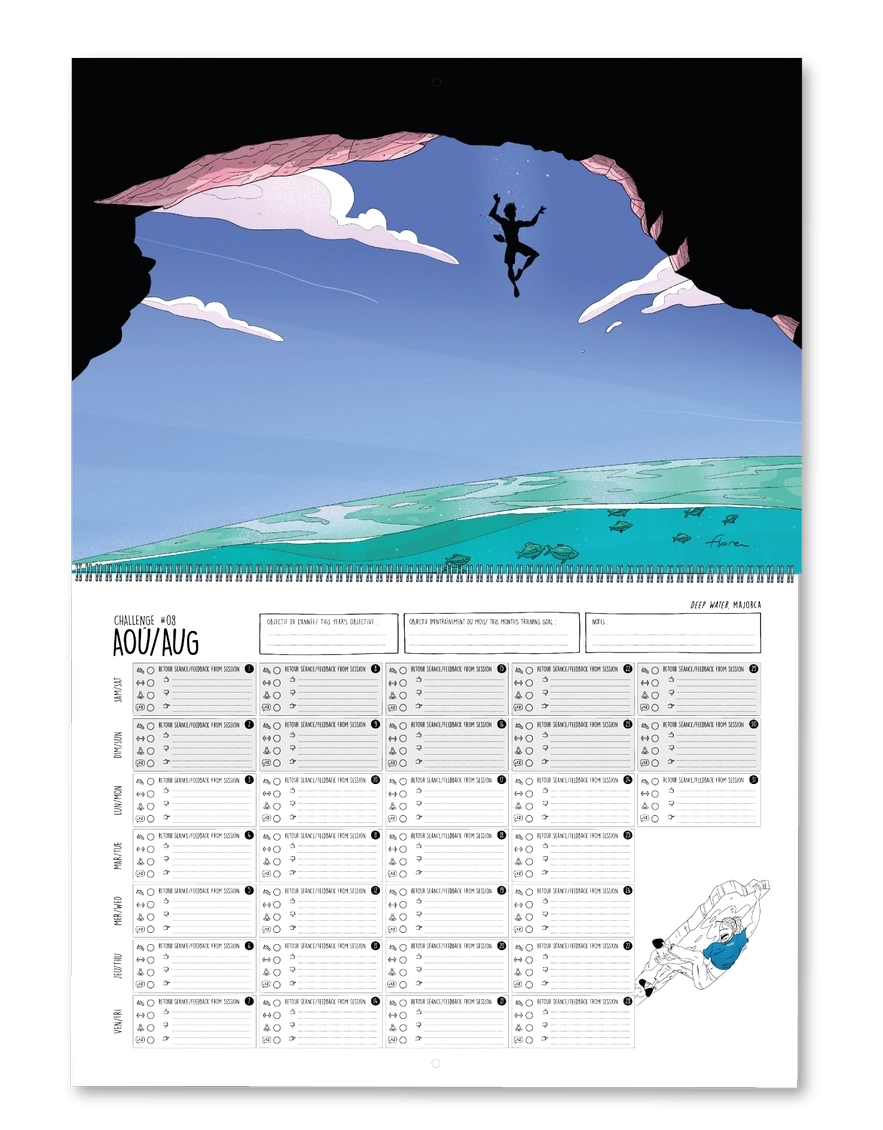 2026 Climbing Calendar With Daily Workout Tracker - Librairie