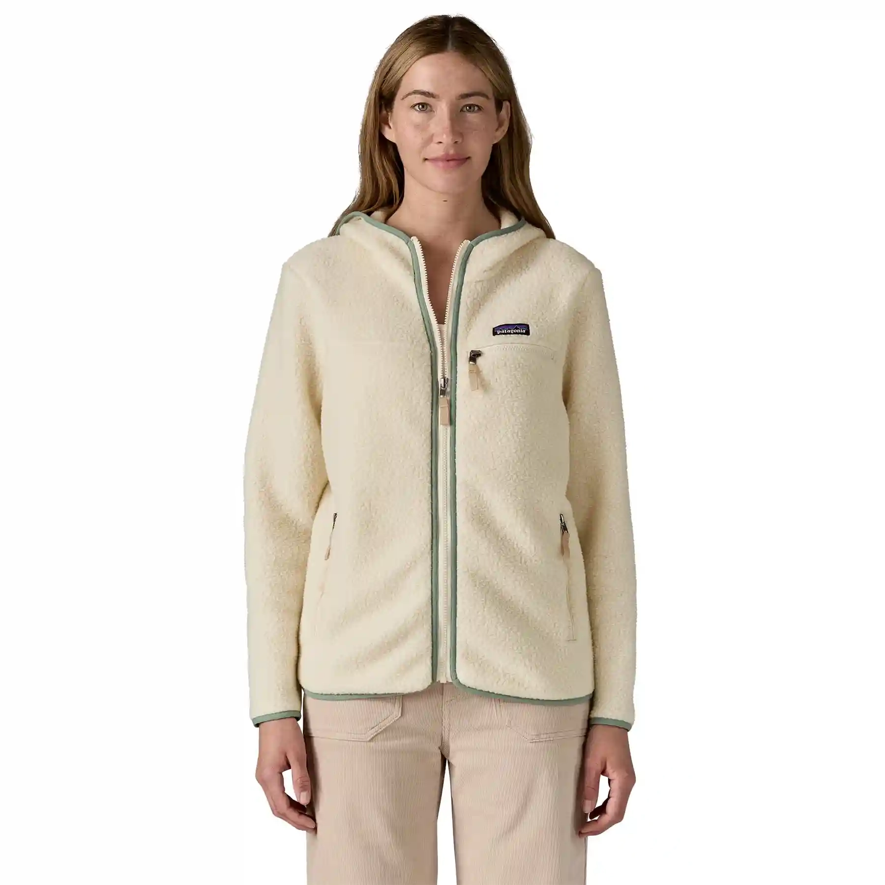 Retro Pile Sweat Natural Ellwood Green F - Polaire | Patagonia