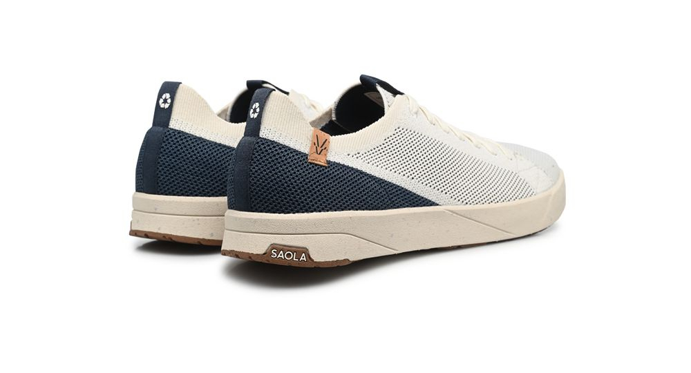 Cannon Knit 2.0 White Navy - Chaussures | Saola