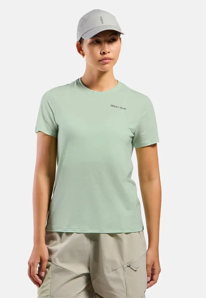 T-shirt Femme X Pow Merino Tencel Ambrosia - Tee Shirt Mc | Odlo